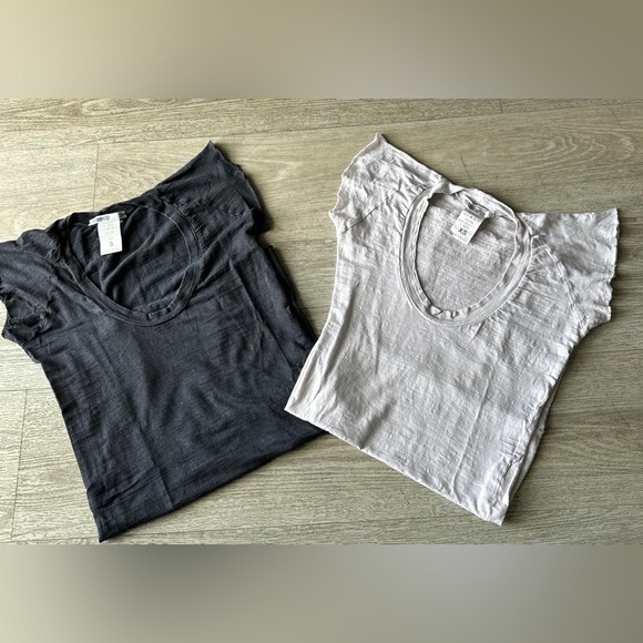 Vintage Tops - Y2K Humanoid cap sleeve scoop neck shirts